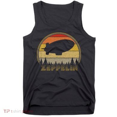 Zeppelin Retro Vintage Sunset 70s 80s Distressed Dirigible Tank Top