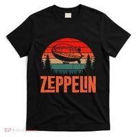 Zeppelin Retro Vintage Sunset 70s 80s Dirigible Airship T-Shirt thumb 0