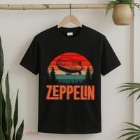 Zeppelin Retro Vintage Sunset 70s 80s Dirigible Airship T-Shirt thumb 2