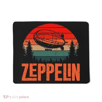 Zeppelin Retro Vintage Sunset 70s 80s Dirigible Airship Mousepad