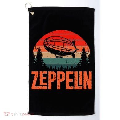 Zeppelin Retro Vintage Sunset 70s 80s Dirigible Airship Golf Towel