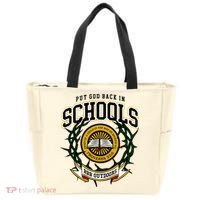 Zach Rushing Wearing Put God Back In Schools Tote Bag thumb 0