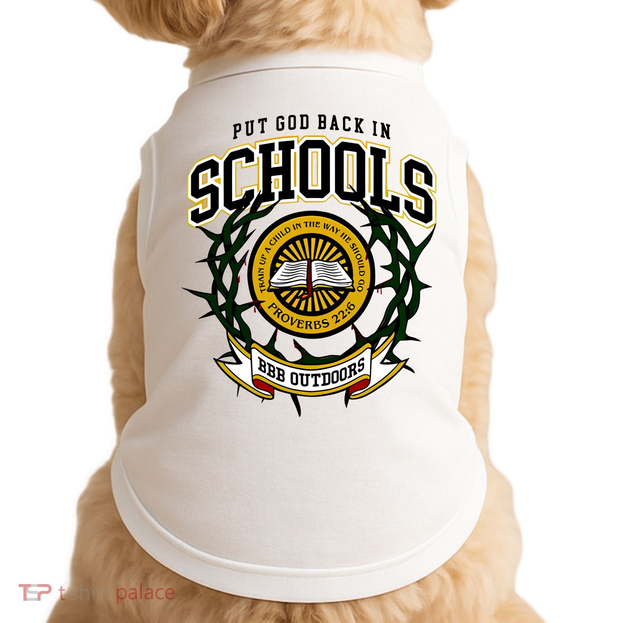 Zach Rushing Wearing Put God Back In Schools Doggie Tank
