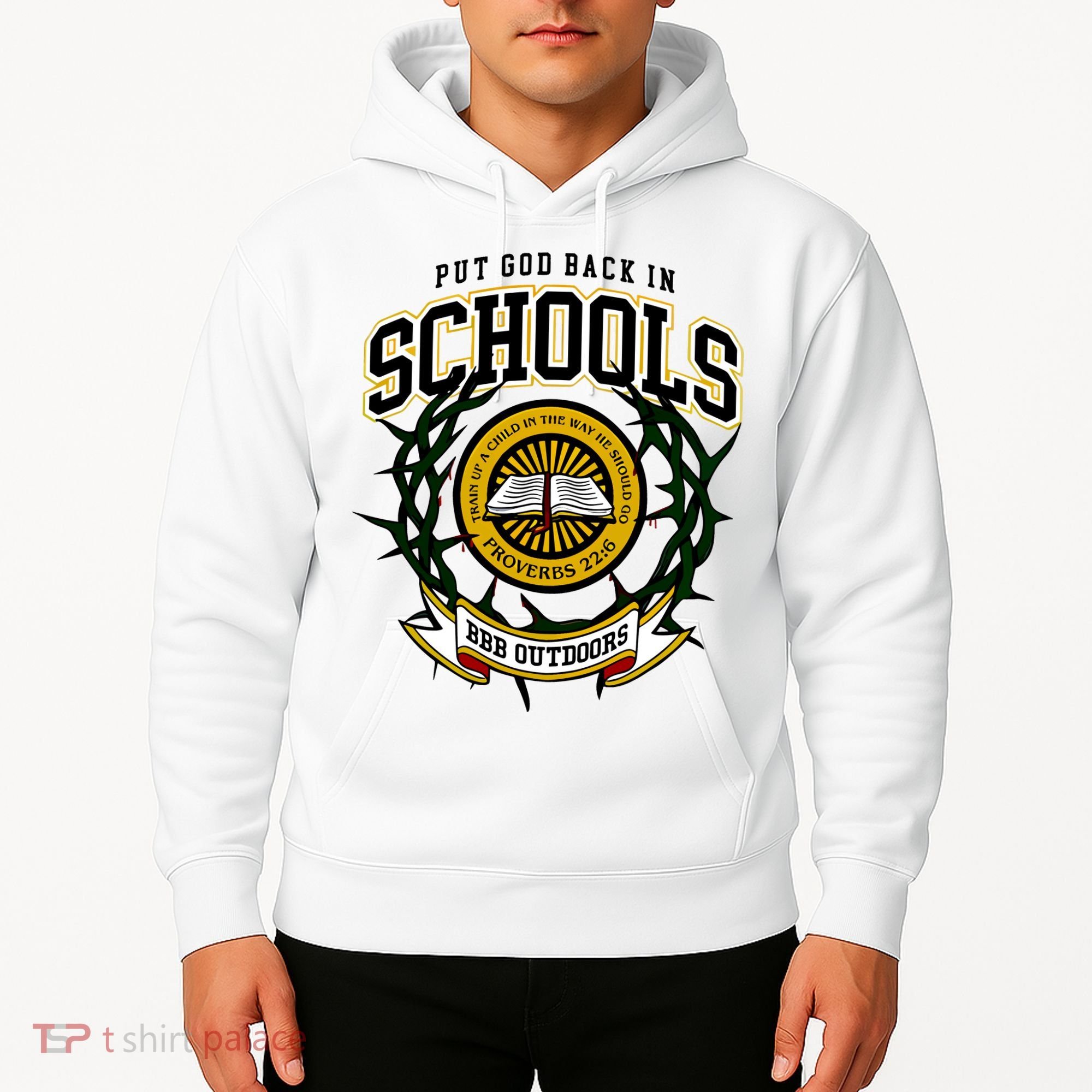 Zach Rushing Wearing Put God Back In Schools Hoodie
