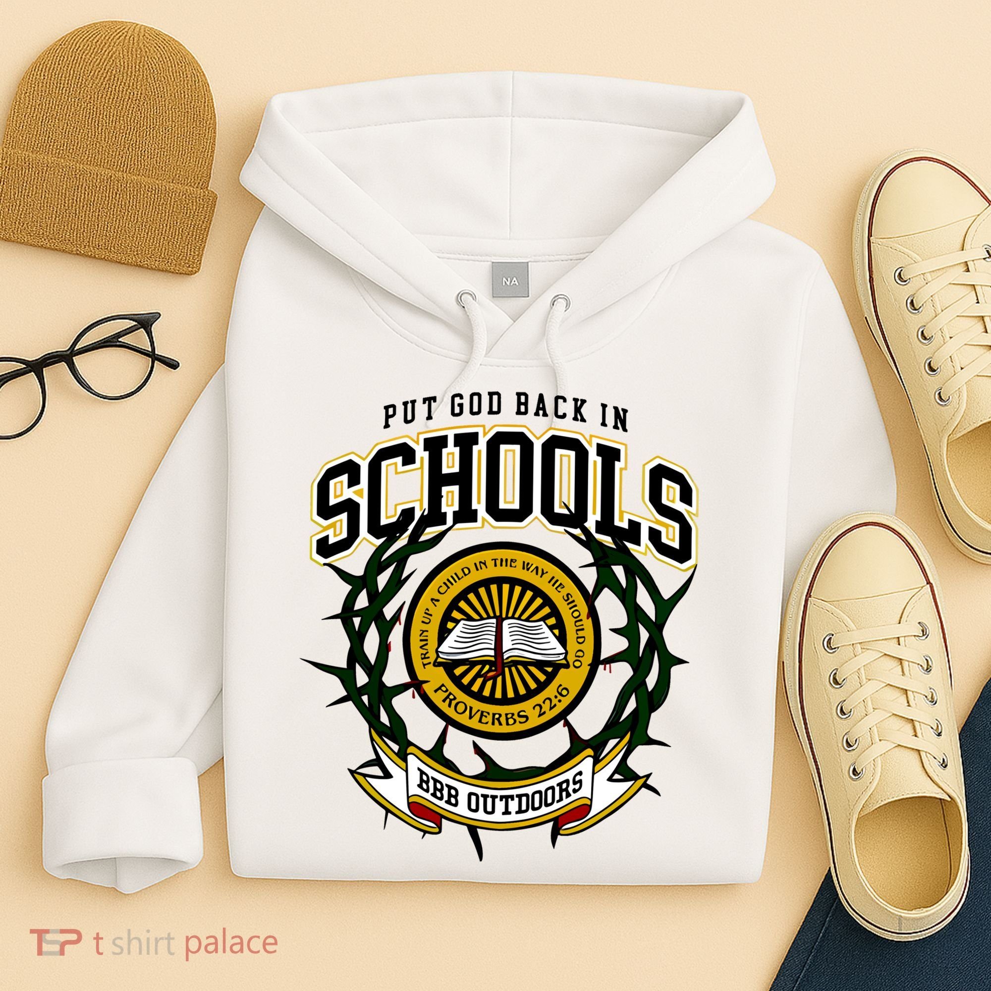 Zach Rushing Wearing Put God Back In Schools Hoodie