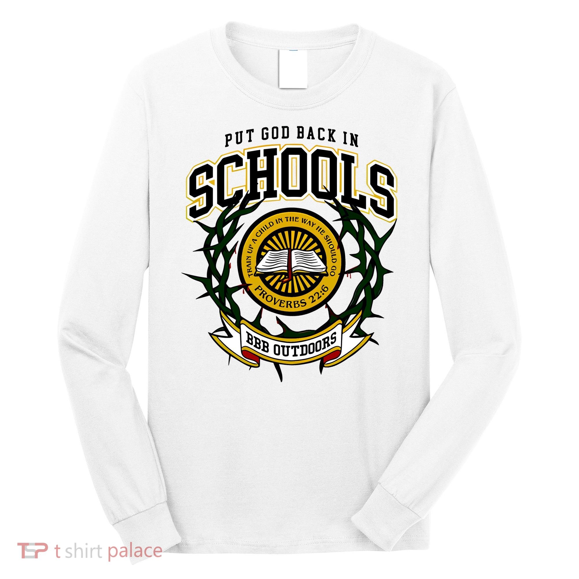 Zach Rushing Wearing Put God Back In Schools Long Sleeve Shirt