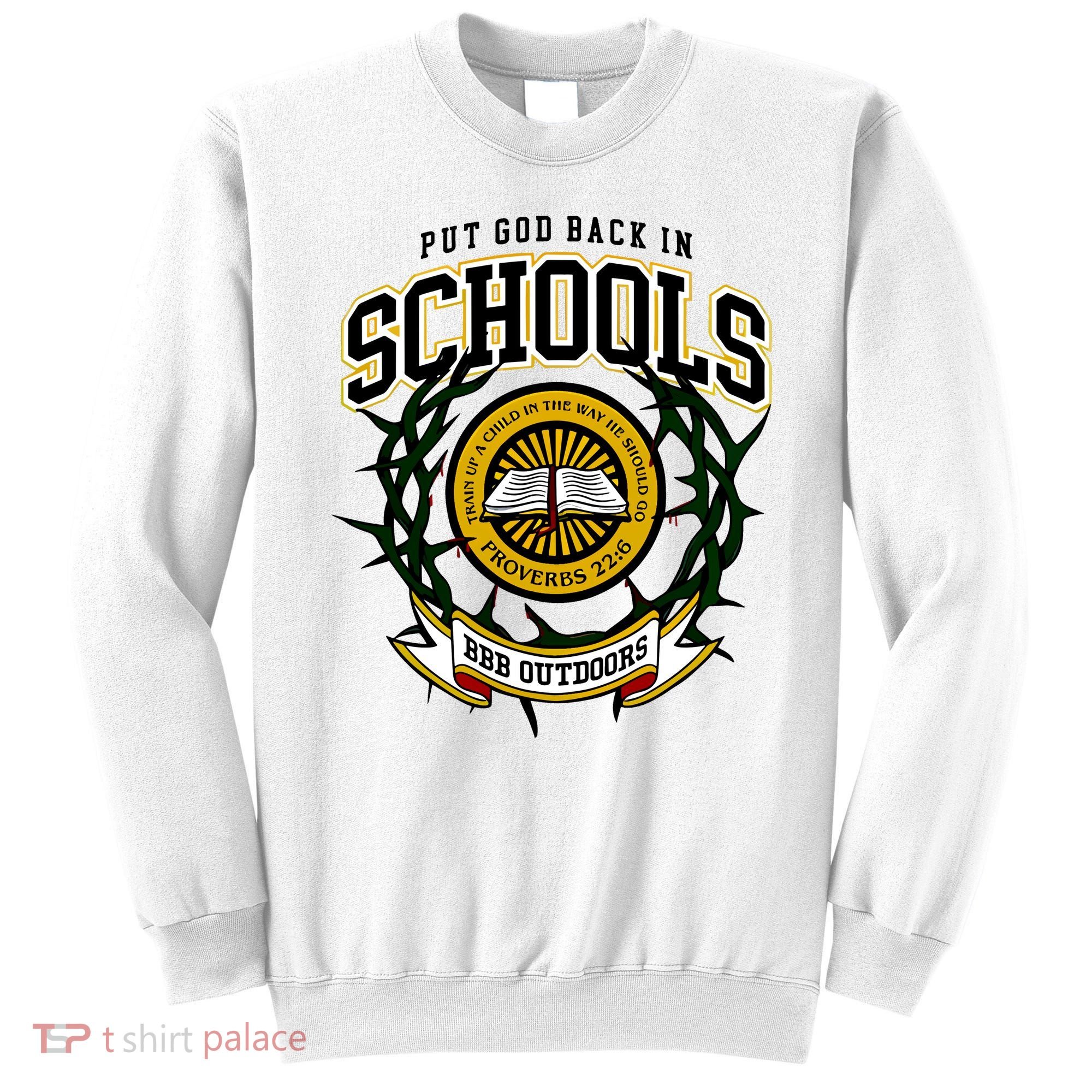 Zach Rushing Wearing Put God Back In Schools Sweatshirt