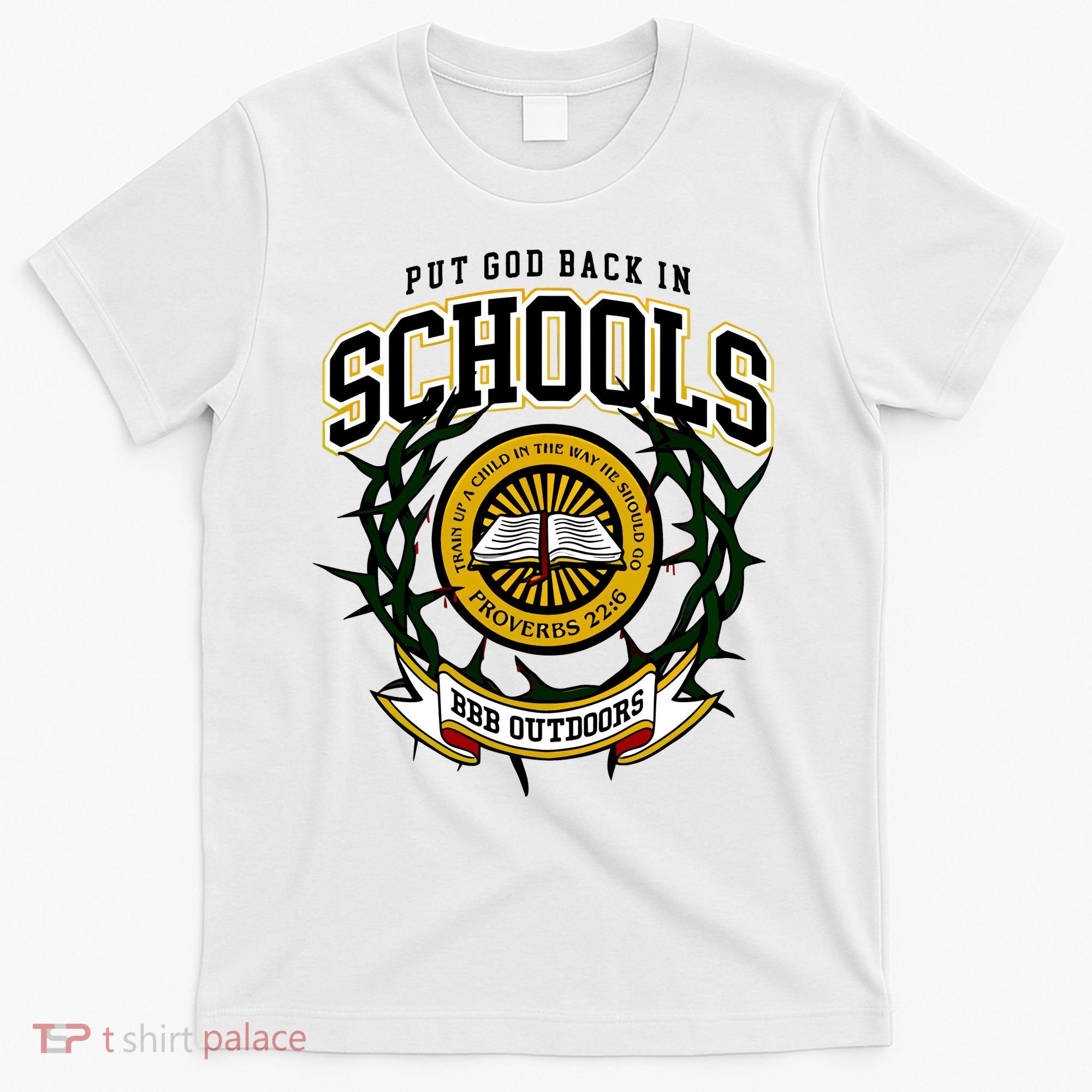Zach Rushing Wearing Put God Back In Schools T-Shirt