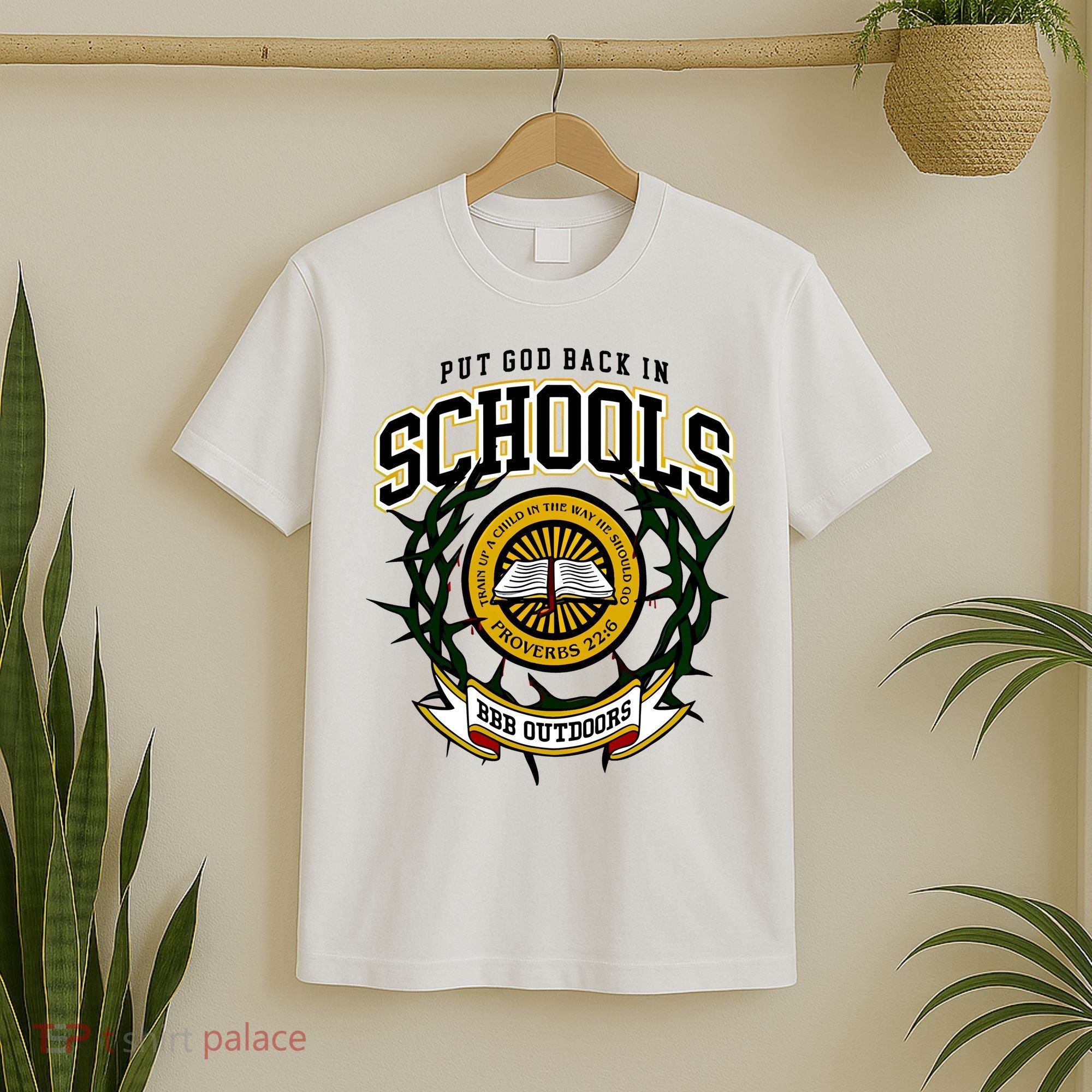 Zach Rushing Wearing Put God Back In Schools T-Shirt