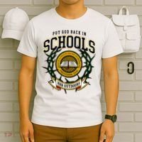Zach Rushing Wearing Put God Back In Schools T-Shirt thumb 6