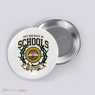 Zach Rushing Wearing Put God Back In Schools Button