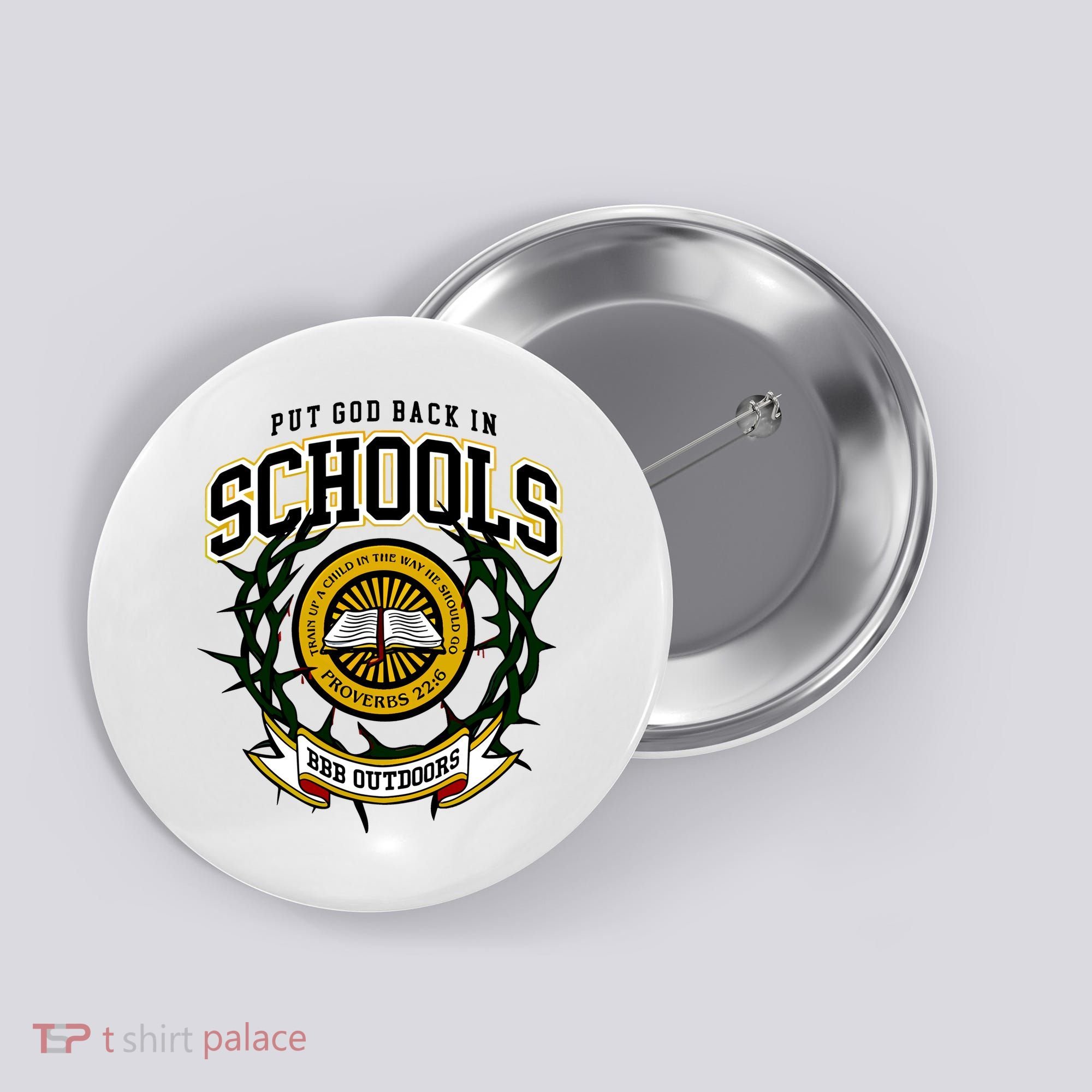 Zach Rushing Wearing Put God Back In Schools Button