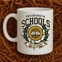 Zach Rushing Wearing Put God Back In Schools Coffee Mug thumb 2