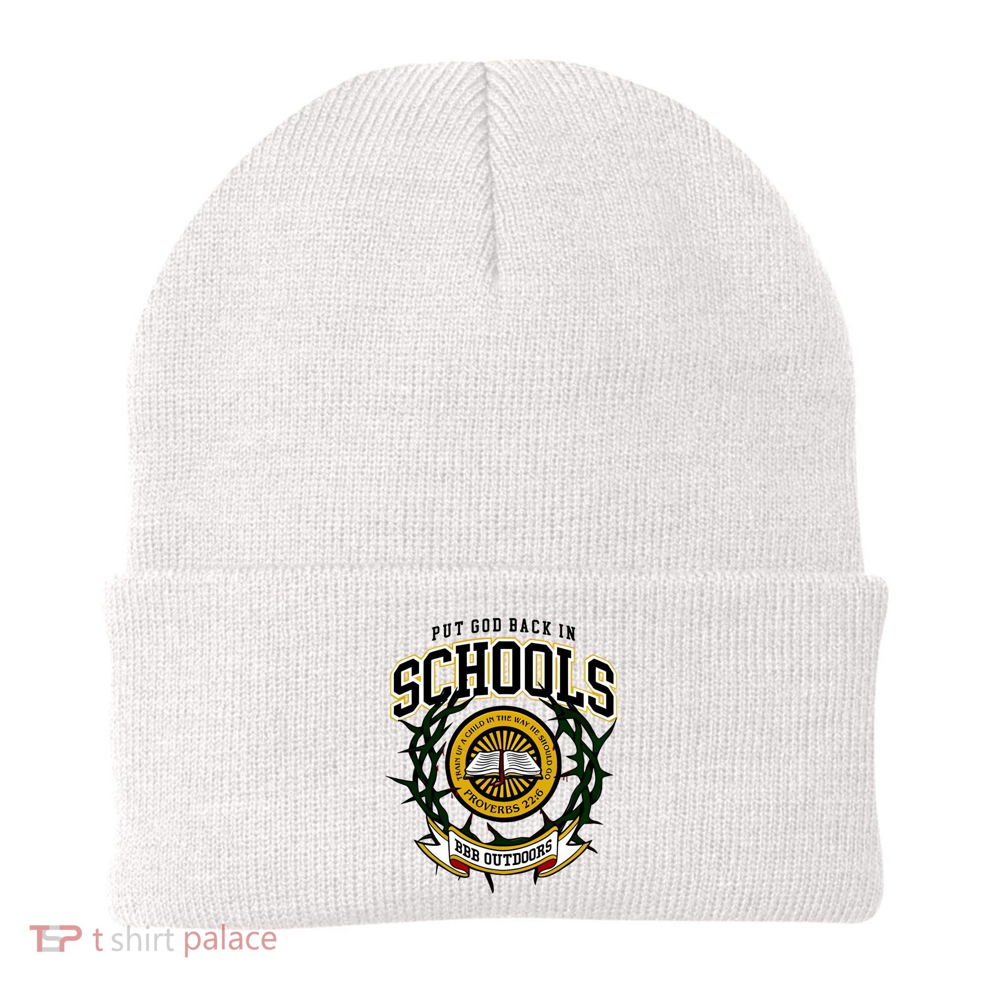 Zach Rushing Wearing Put God Back In Schools Beanie