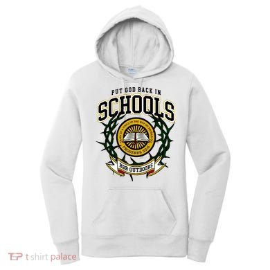 Zach Rushing Wearing Put God Back In Schools Women's Hoodie