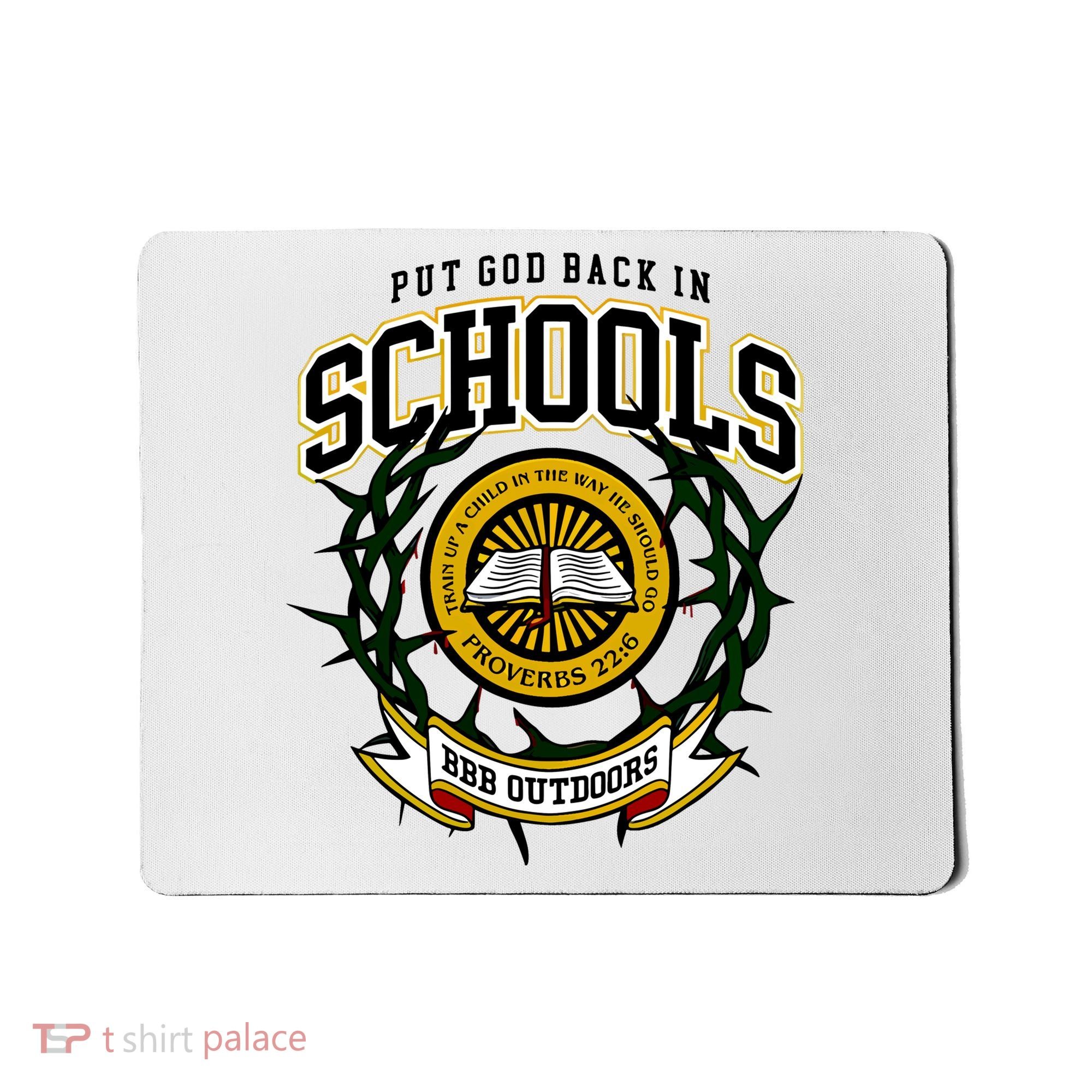 Zach Rushing Wearing Put God Back In Schools Mousepad