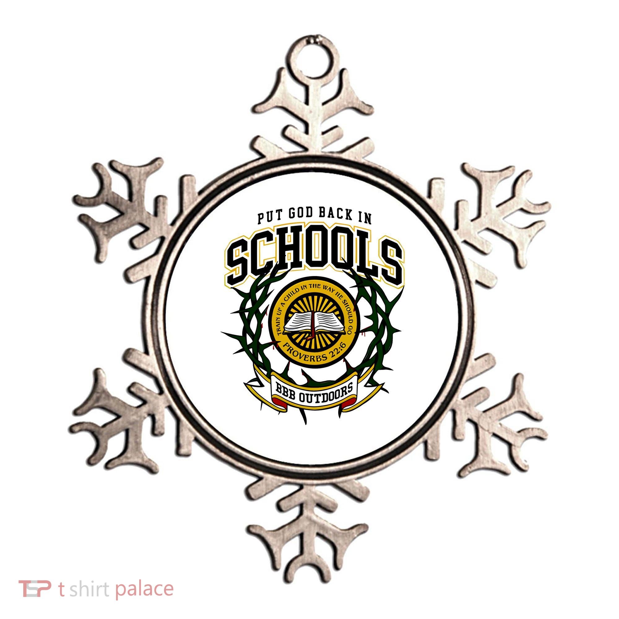 Zach Rushing Wearing Put God Back In Schools Ornament