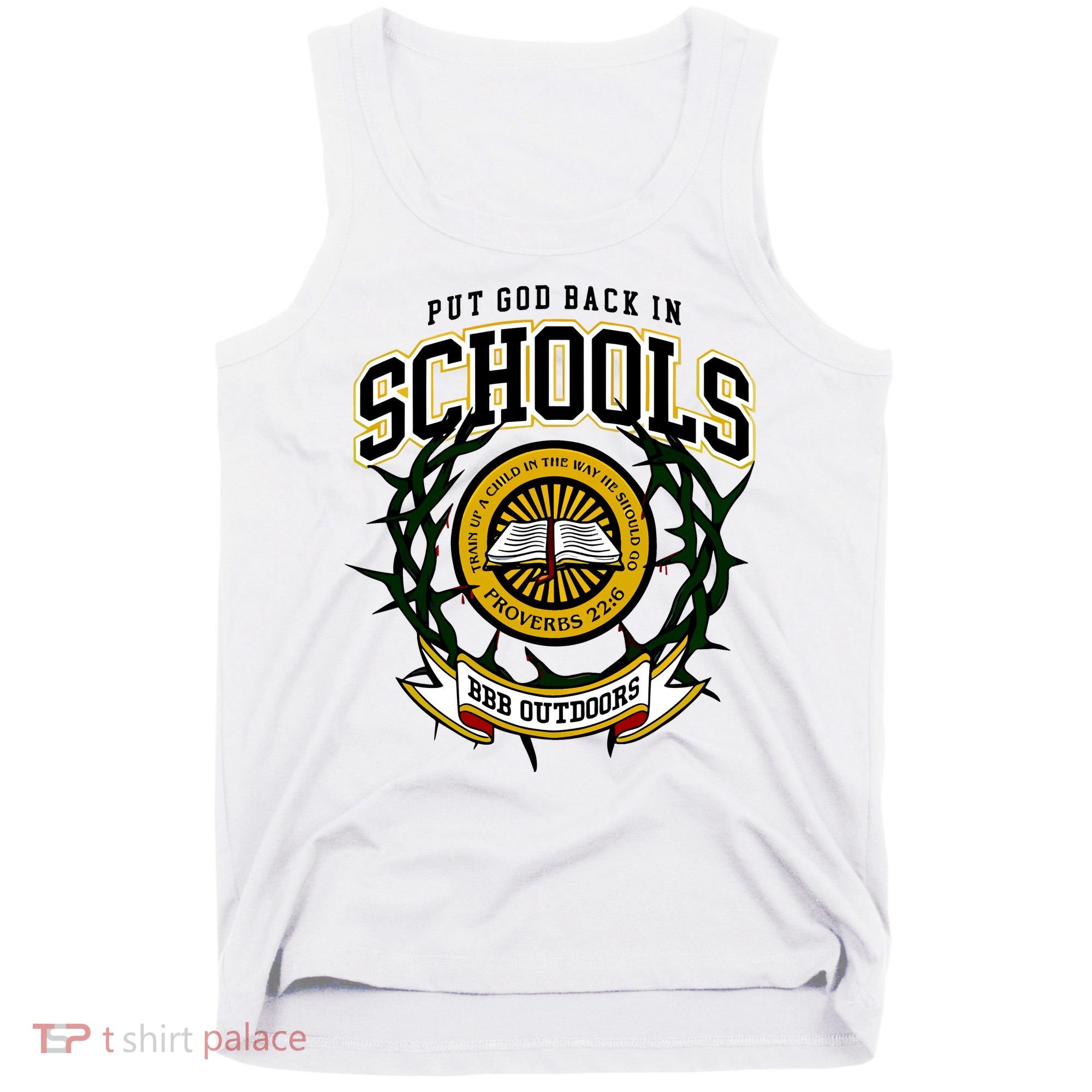 Zach Rushing Wearing Put God Back In Schools Tank Top