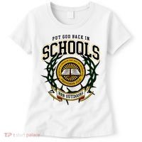 Zach Rushing Wearing Put God Back In Schools Women's T-Shirt thumb 0