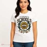 Zach Rushing Wearing Put God Back In Schools Women's T-Shirt thumb 4