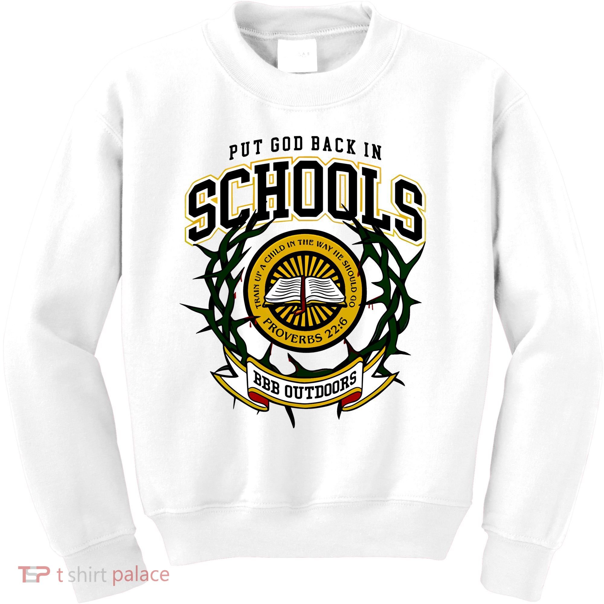 Zach Rushing Wearing Put God Back In Schools Kids Sweatshirt