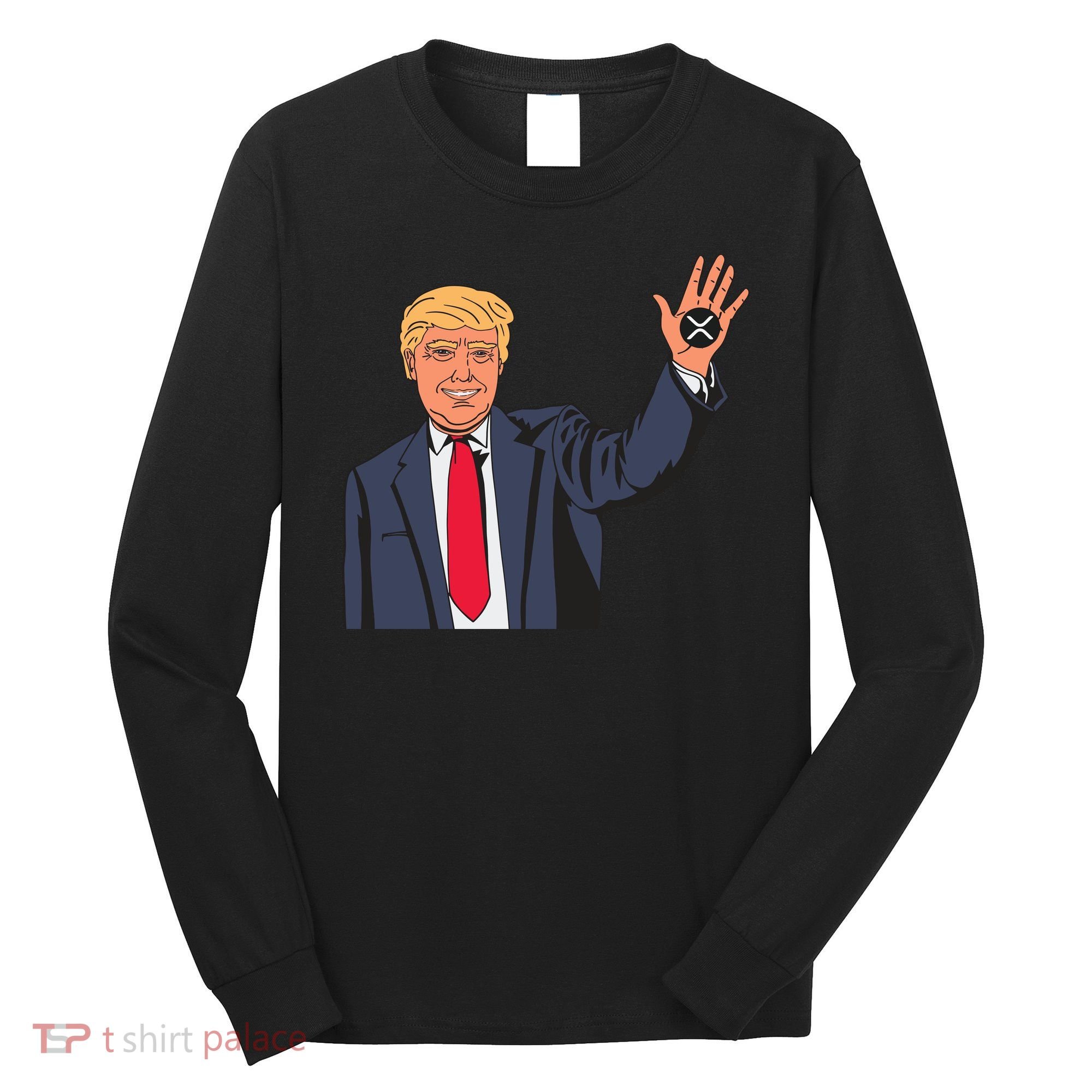 Zach Rector Wearing Trump Xrp Long Sleeve Shirt
