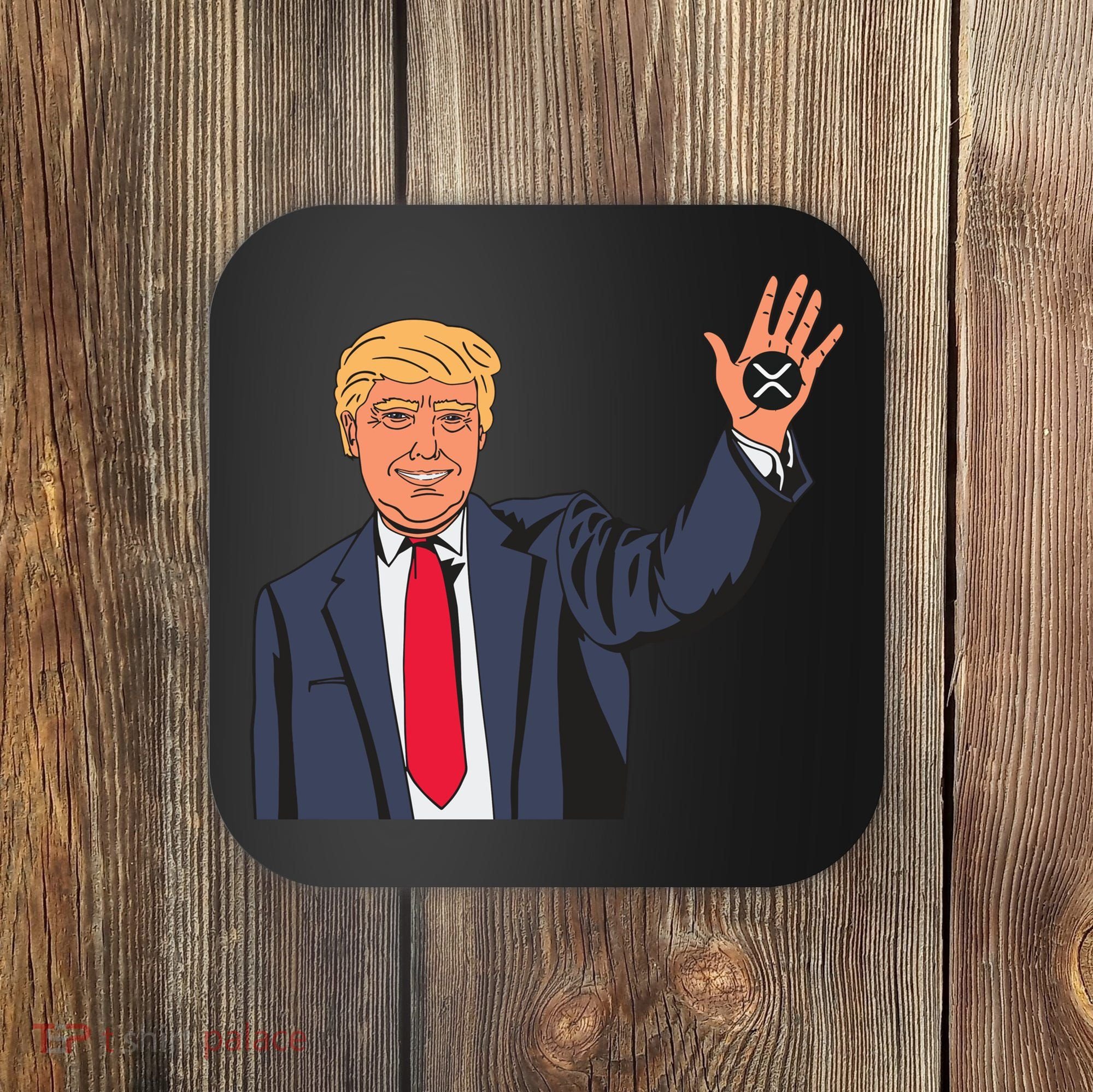 Zach Rector Wearing Trump Xrp Coaster