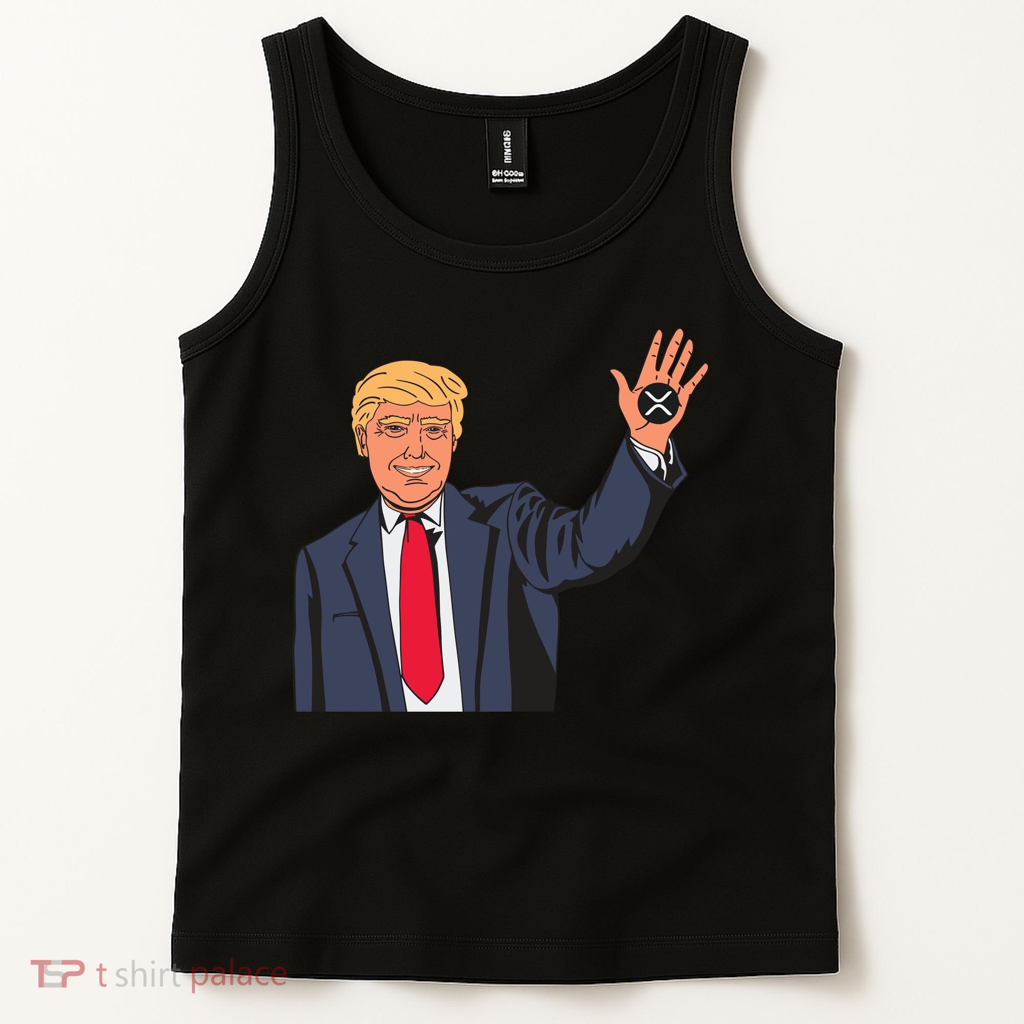 Zach Rector Wearing Trump Xrp Tank Top