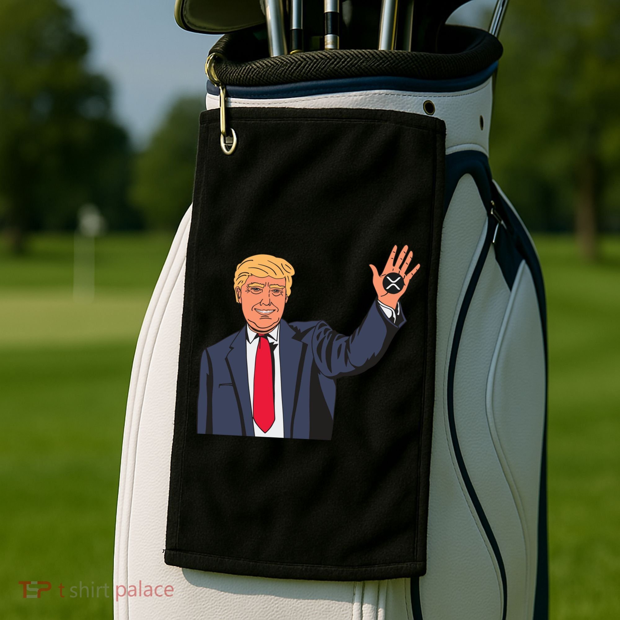 Zach Rector Wearing Trump Xrp Golf Towel