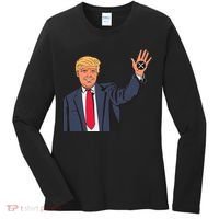 Zach Rector Wearing Trump Xrp Women's Long Sleeve Shirt thumb 0