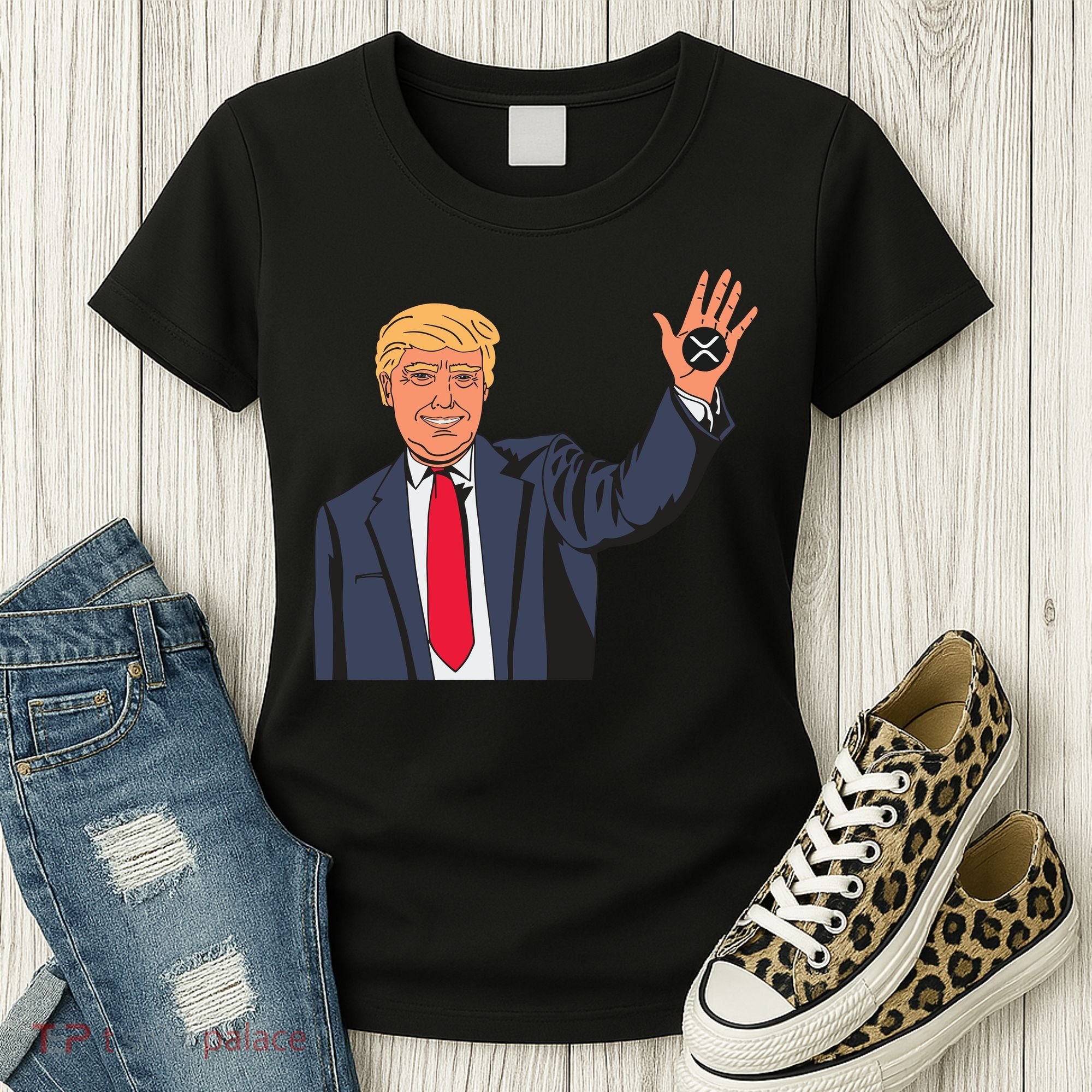 Zach Rector Wearing Trump Xrp Women's T-Shirt