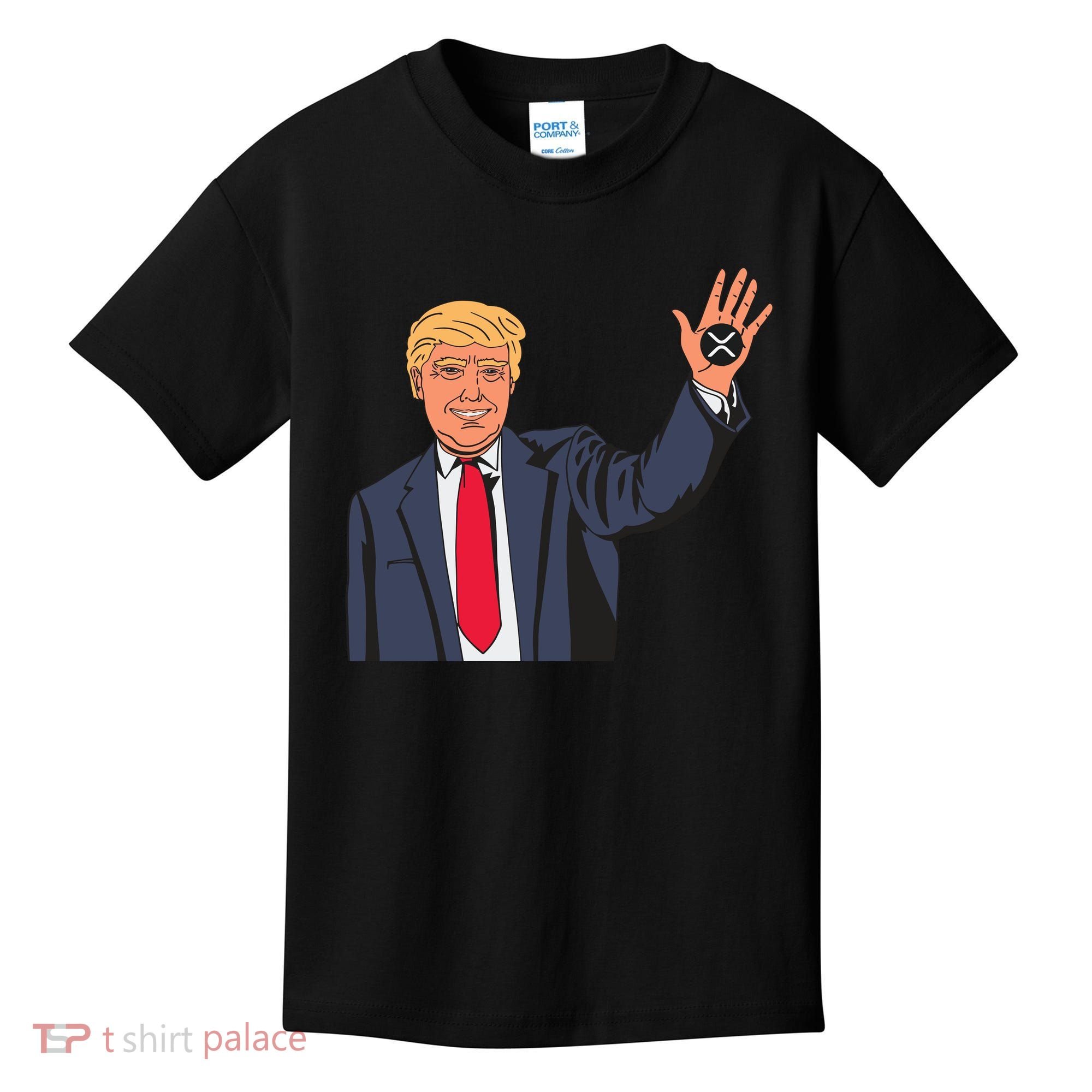 Zach Rector Wearing Trump Xrp Kids T-Shirt
