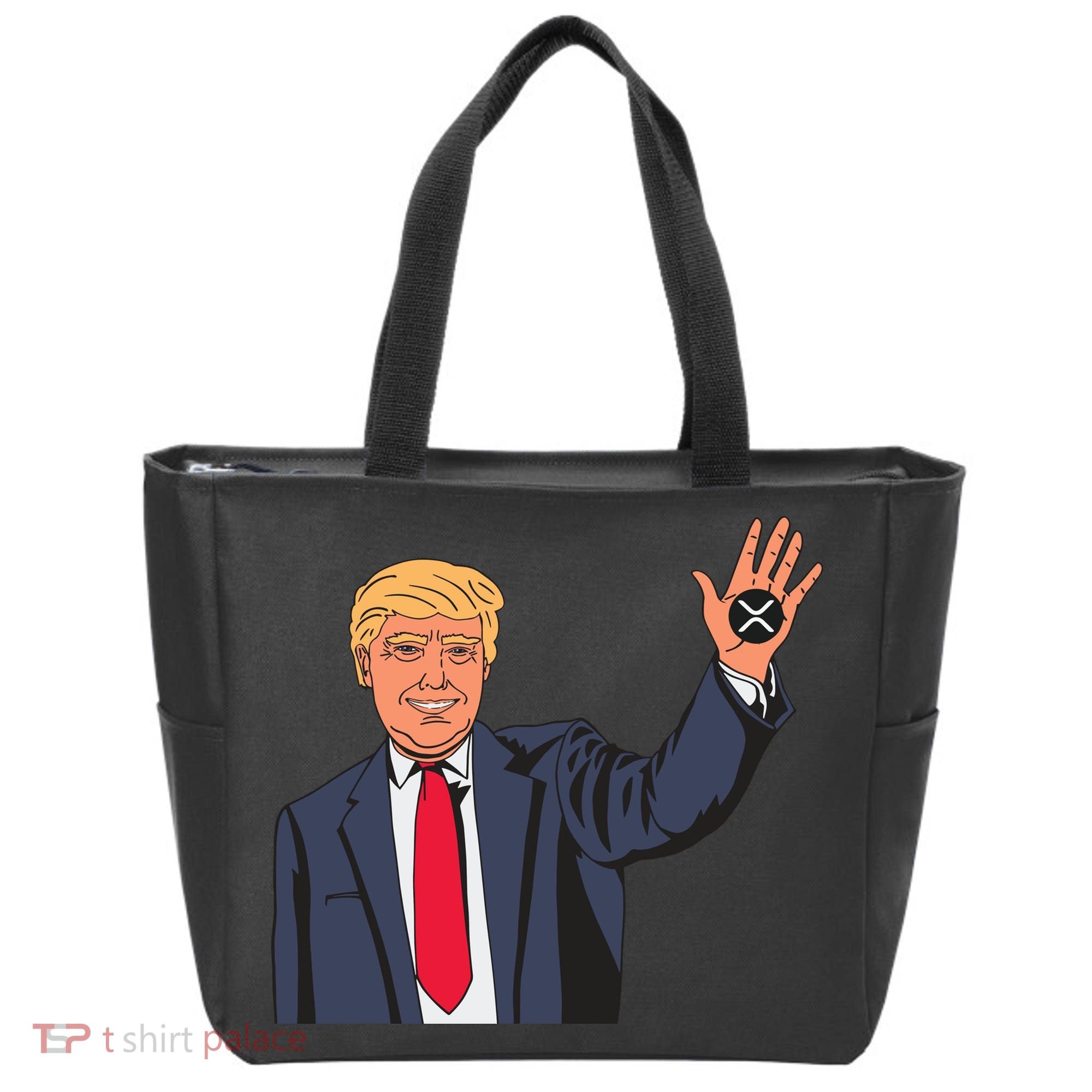Zach Rector Wearing Trump Xrp Tote Bag