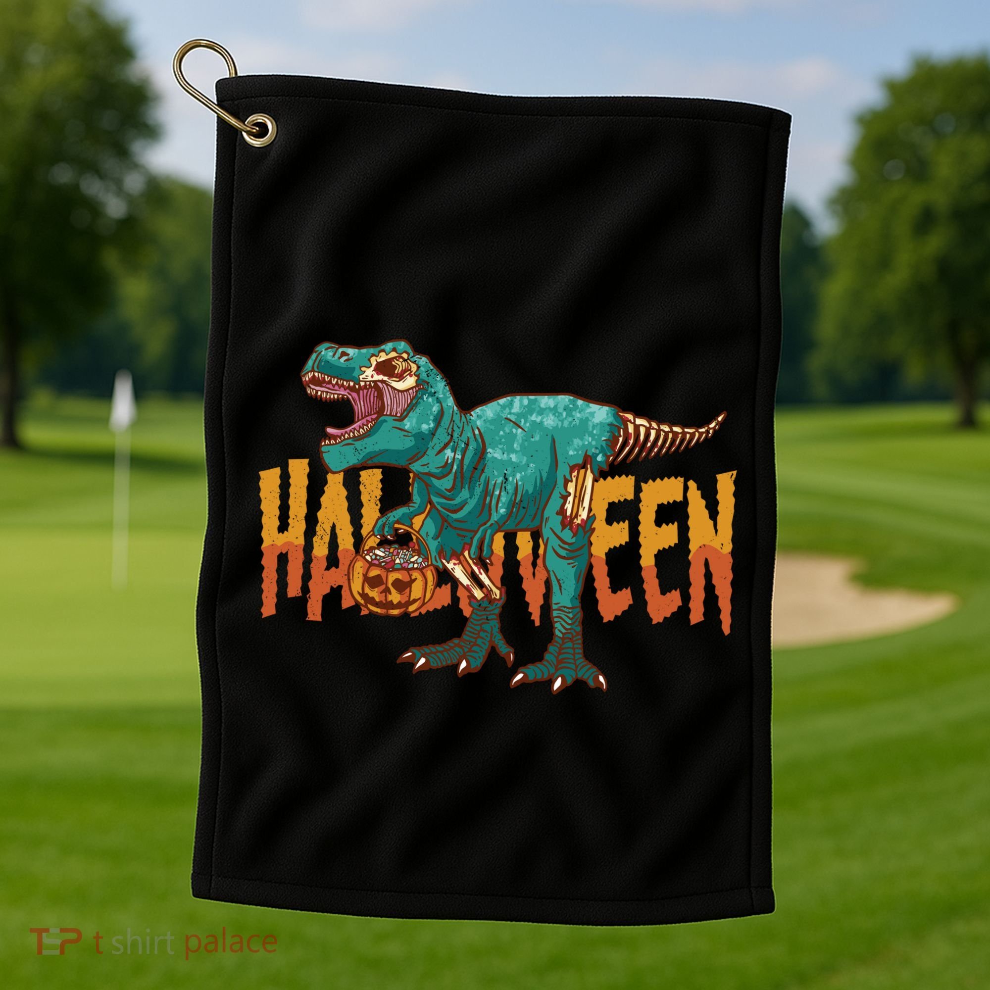 Zombie Rex Golf Towel
