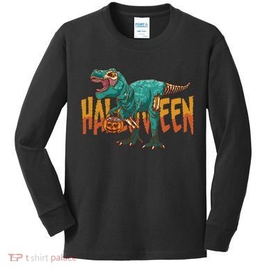 Zombie Rex Kids Long Sleeve Shirt