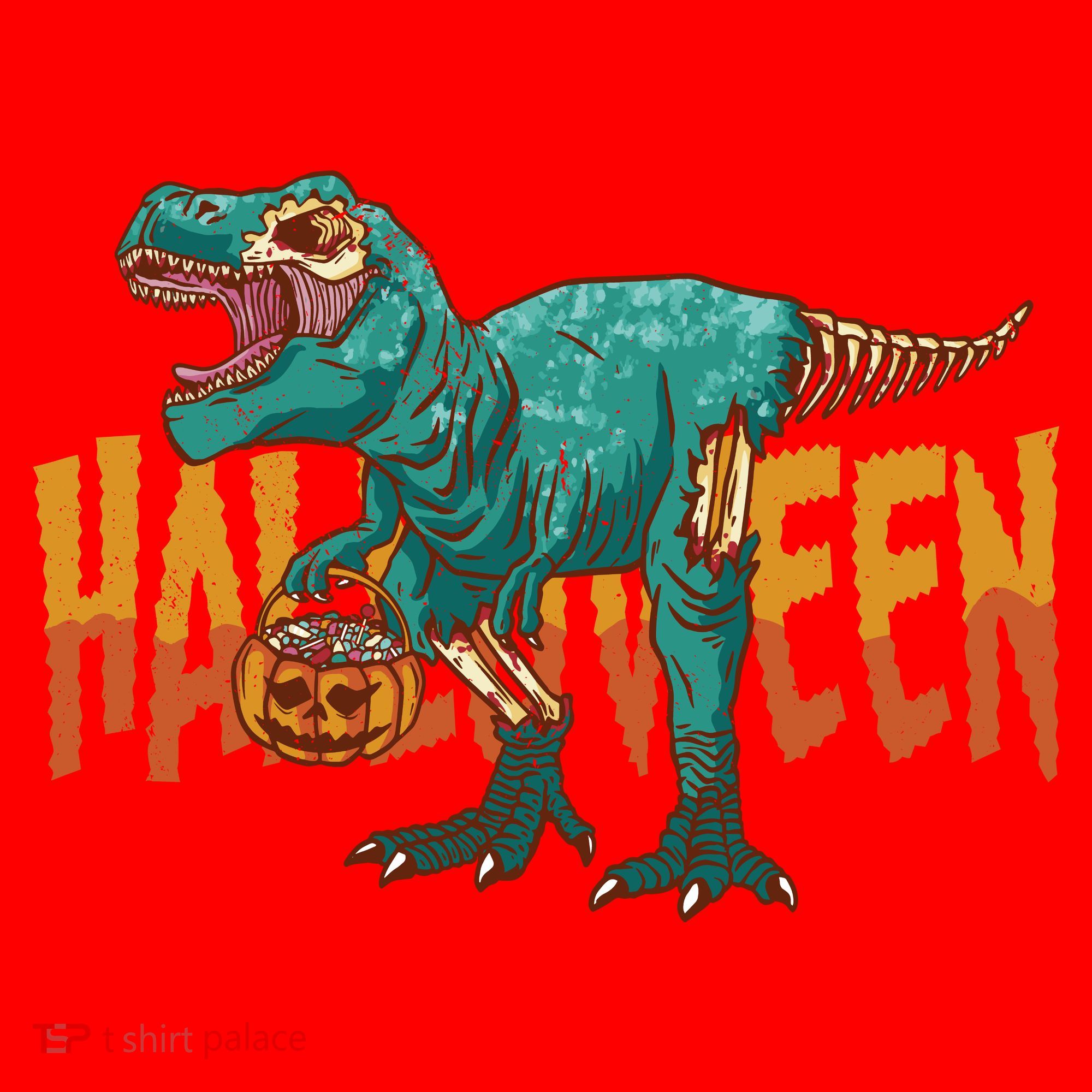 Zombie Rex Santa Hat