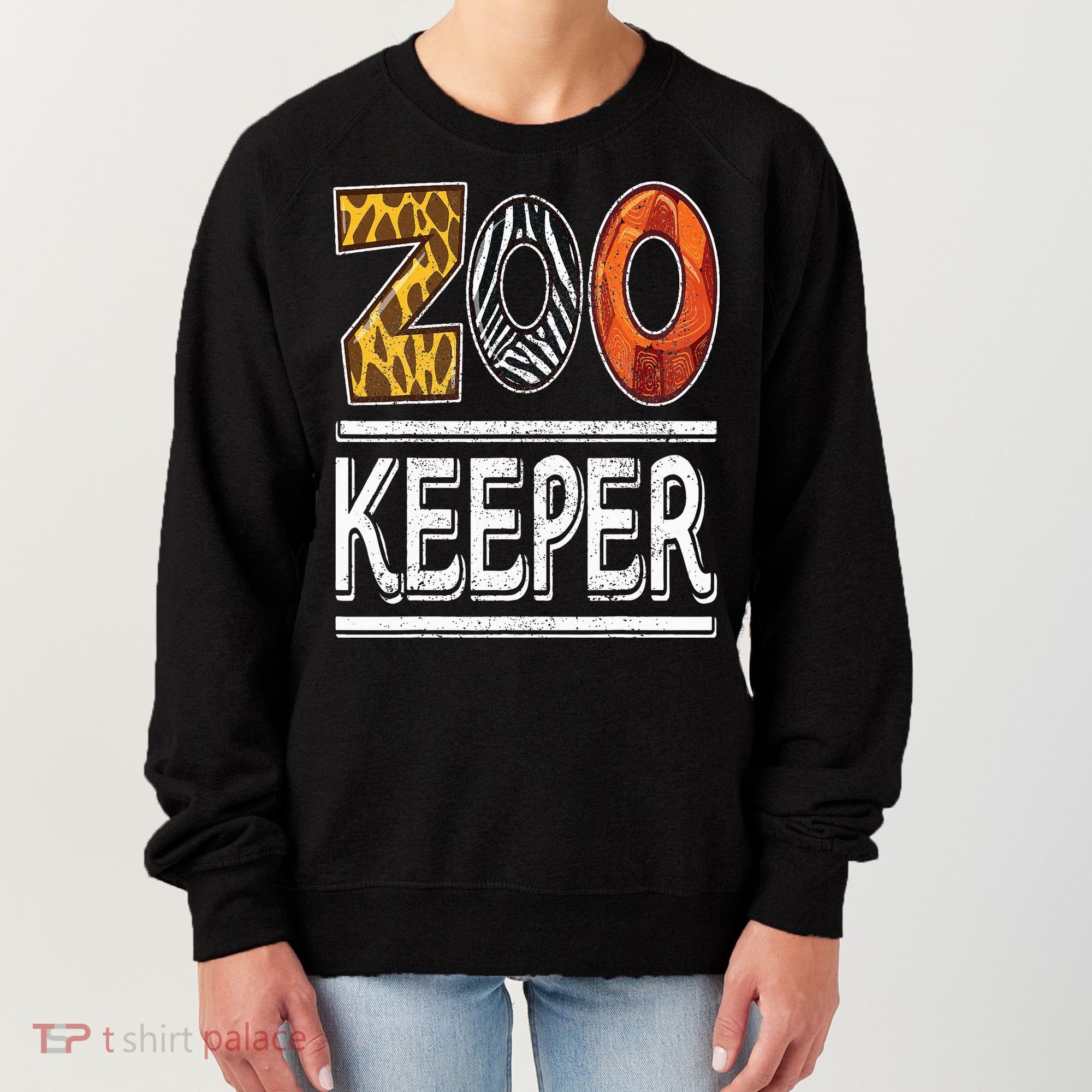 Zookeeper Safari Costume Adult Animal Print Zoo Keeper Women's Sweatshirt
