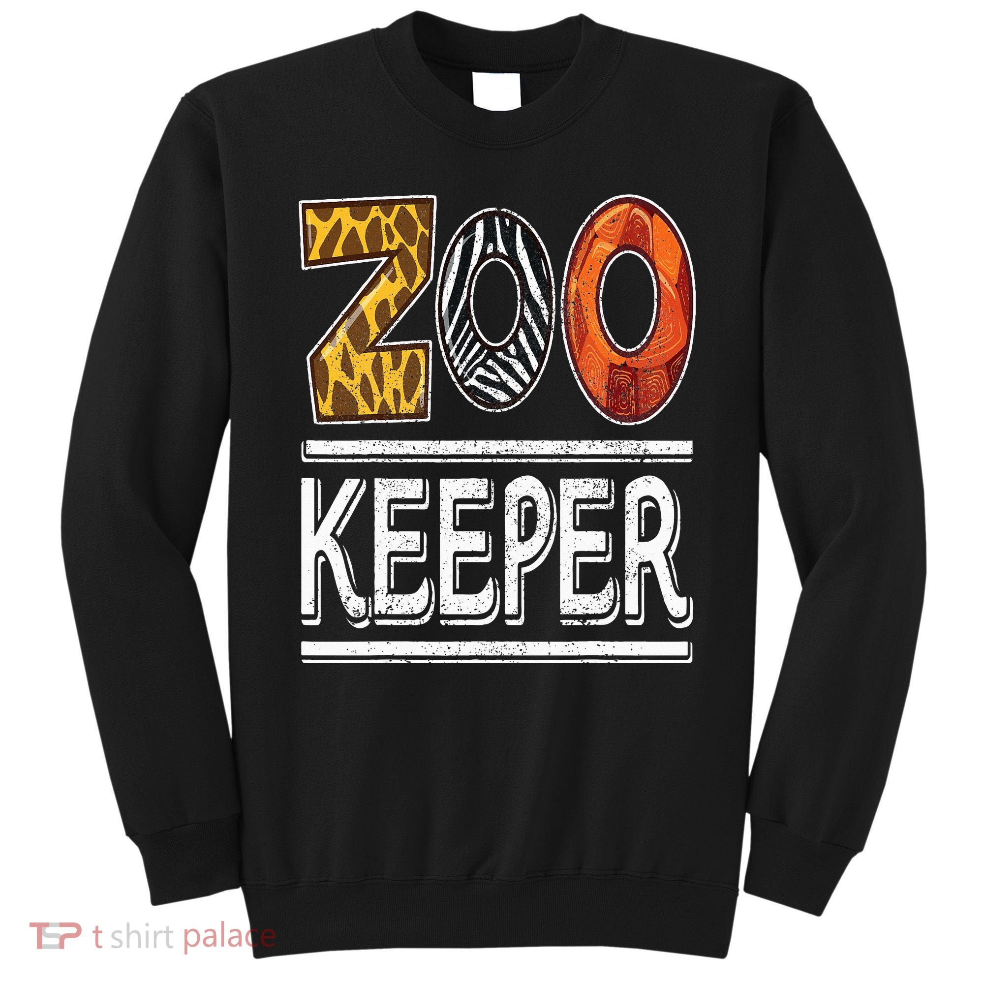 Zookeeper Safari Costume Adult Animal Print Zoo Keeper Sweatshirt