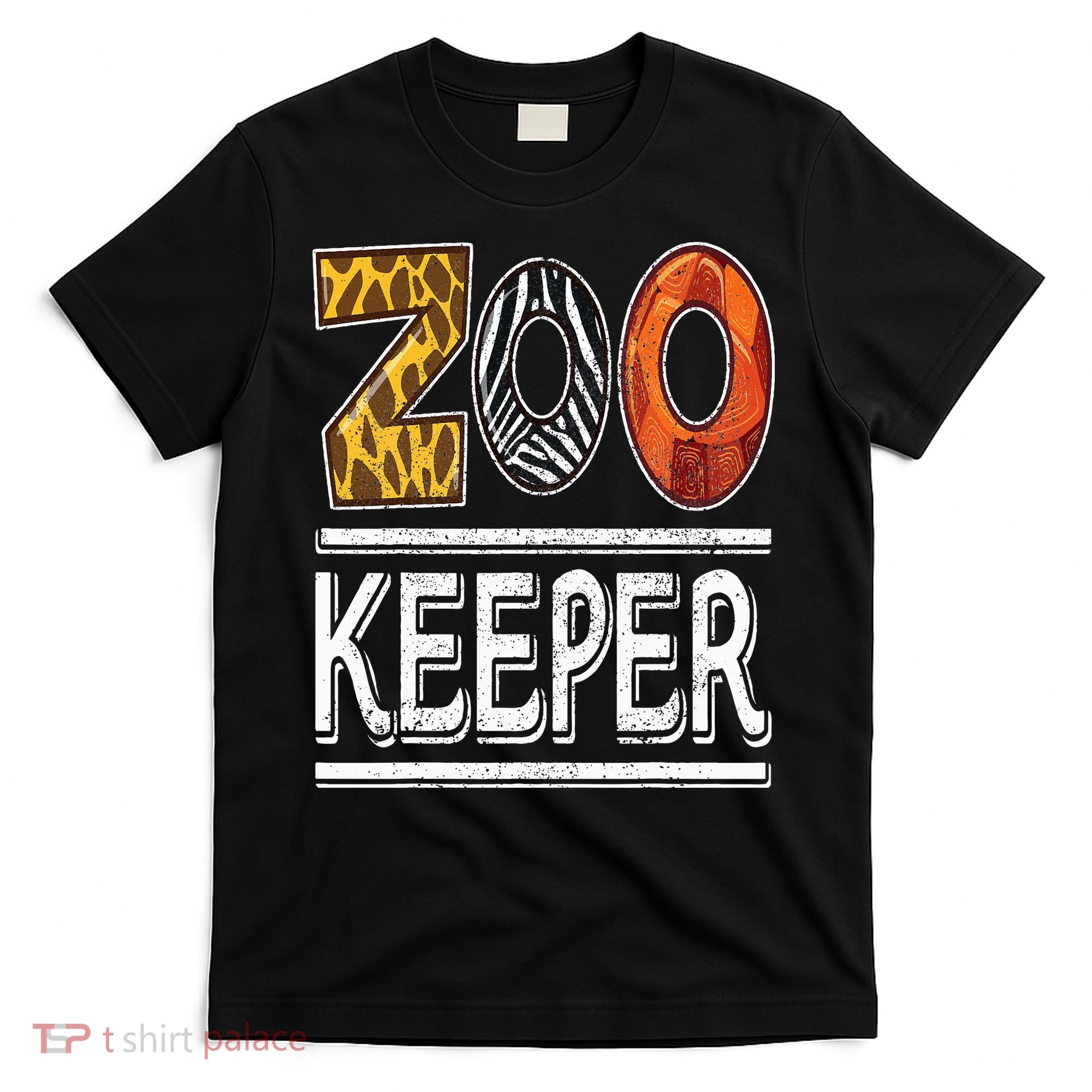 Zookeeper Safari Costume Adult Animal Print Zoo Keeper T-Shirt