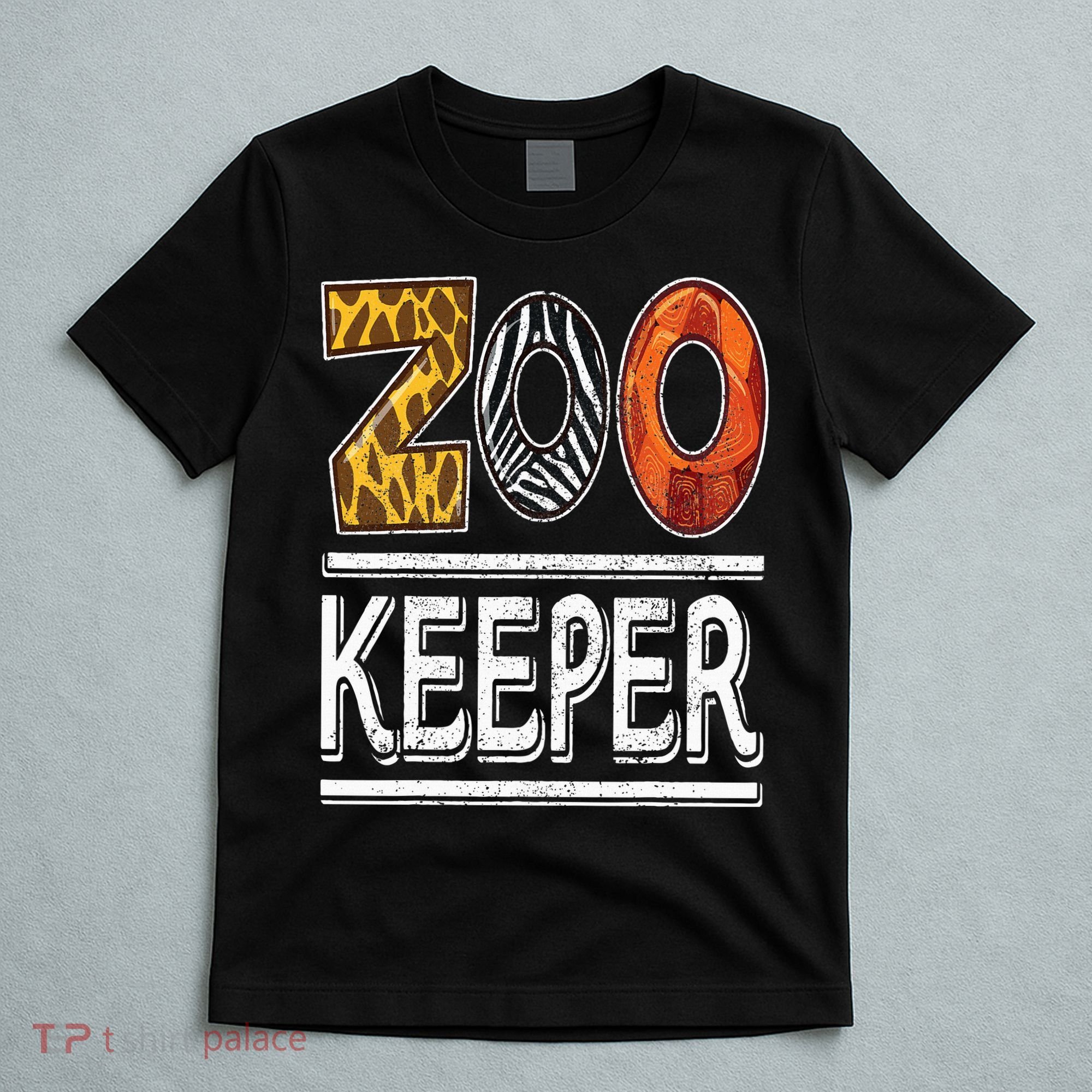 Zookeeper Safari Costume Adult Animal Print Zoo Keeper T-Shirt