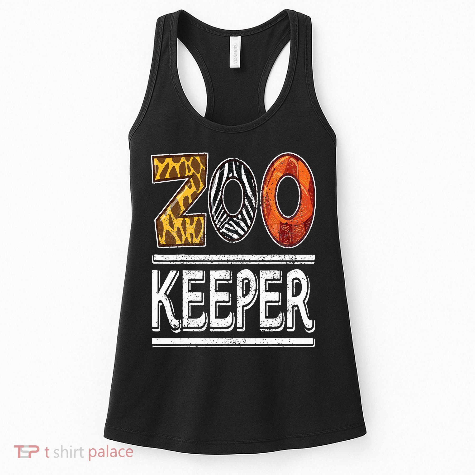 Zookeeper Safari Costume Adult Animal Print Zoo Keeper Women's Tank Top