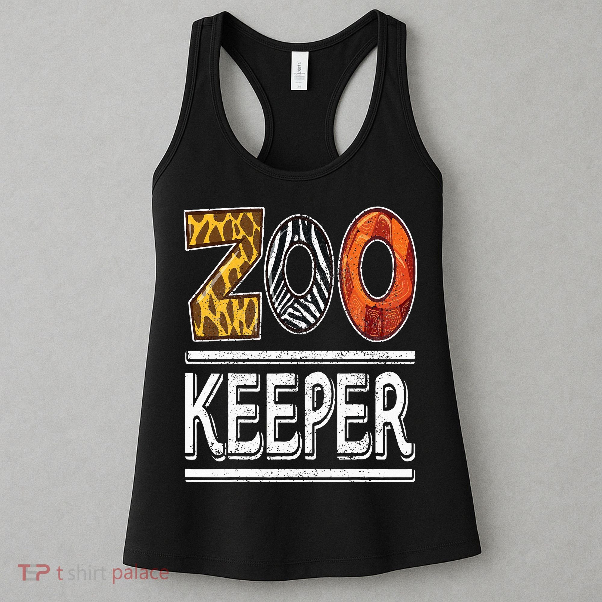 Zookeeper Safari Costume Adult Animal Print Zoo Keeper Women's Tank Top
