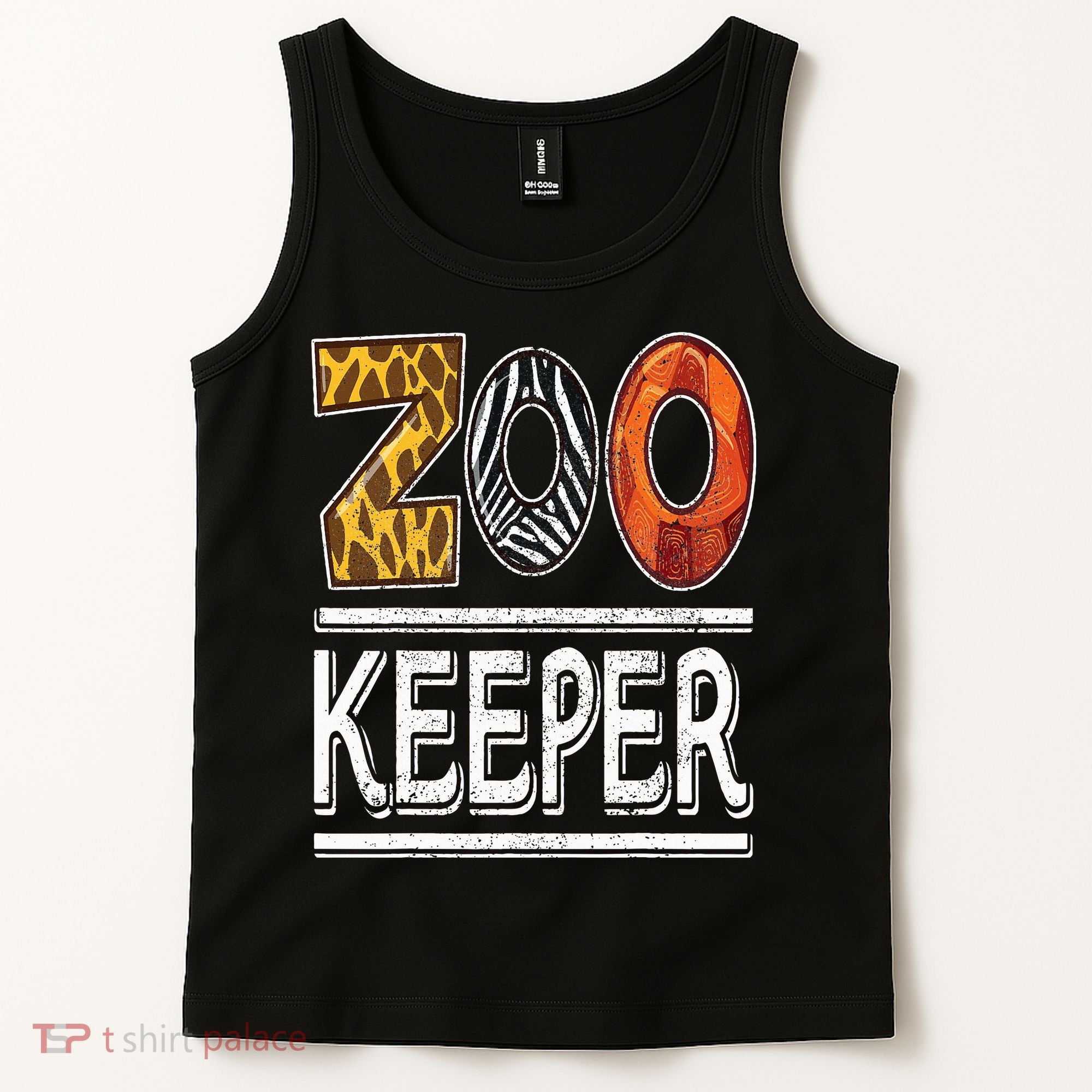 Zookeeper Safari Costume Adult Animal Print Zoo Keeper Tank Top