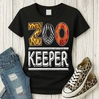 Zookeeper Safari Costume Adult Animal Print Zoo Keeper Women's T-Shirt thumb 3