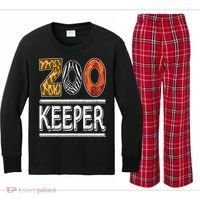 Zookeeper Safari Costume Adult Animal Print Zoo Keeper Kids Long Sleeve Plaid Pajama Set thumb 0