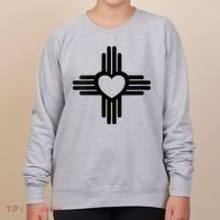 Zia Symbol Heart I Love New Mexico Women's Sweatshirt thumb 0