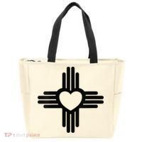 Zia Symbol Heart I Love New Mexico Tote Bag thumb 0