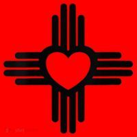 Zia Symbol Heart I Love New Mexico Santa Hat thumb 1
