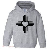 Zia Symbol Heart I Love New Mexico Toddler Hoodie thumb 0