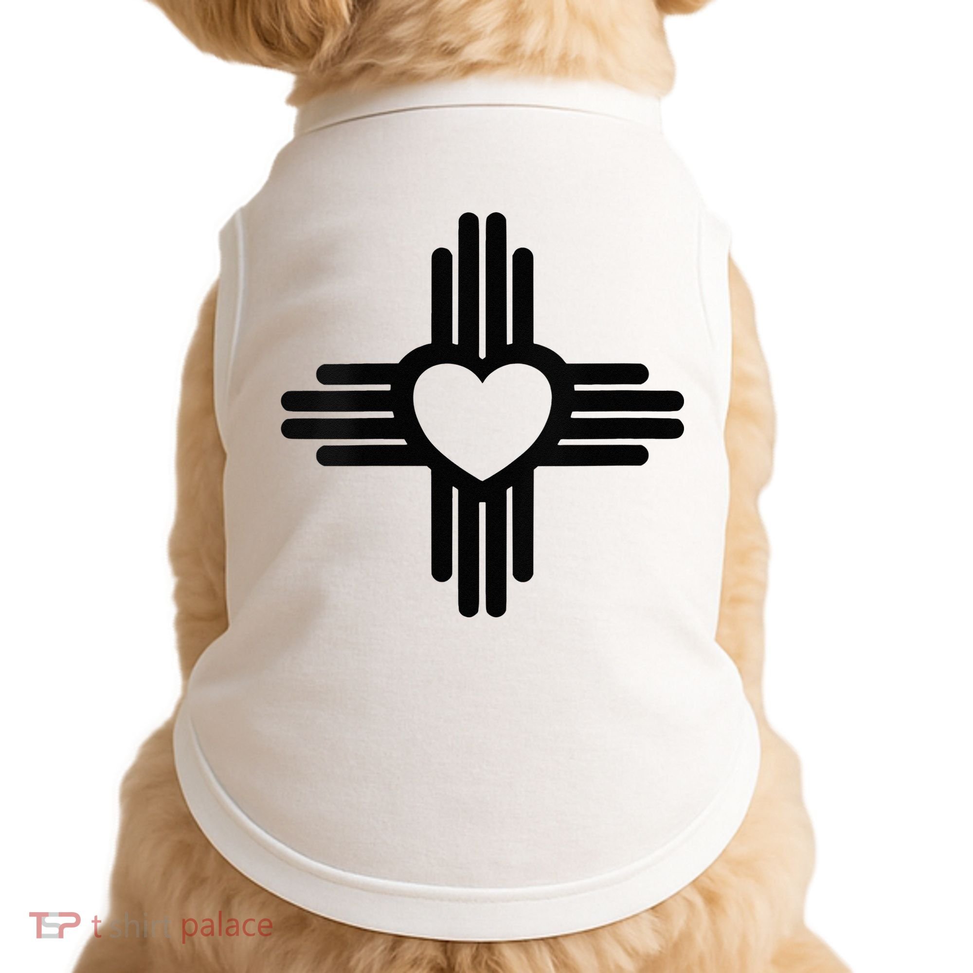 Zia Symbol Heart I Love New Mexico Doggie Tank